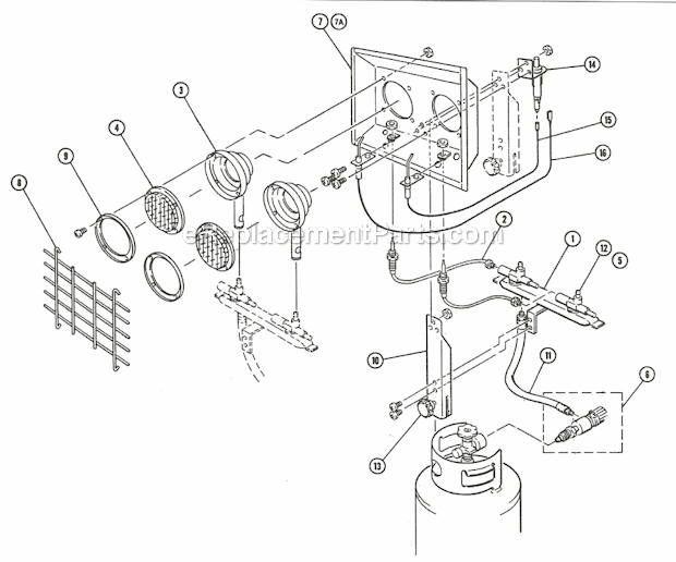 Page A Diagram and Parts List for MH24TS  Mr Heater Heater